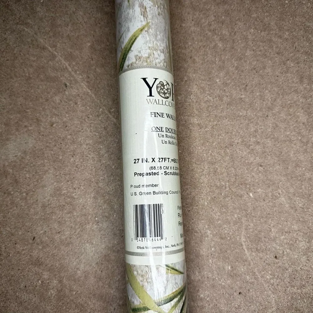 York Wallcoverings Fine Wallpaper Tropical Palm Tree HP5545 One Double Roll